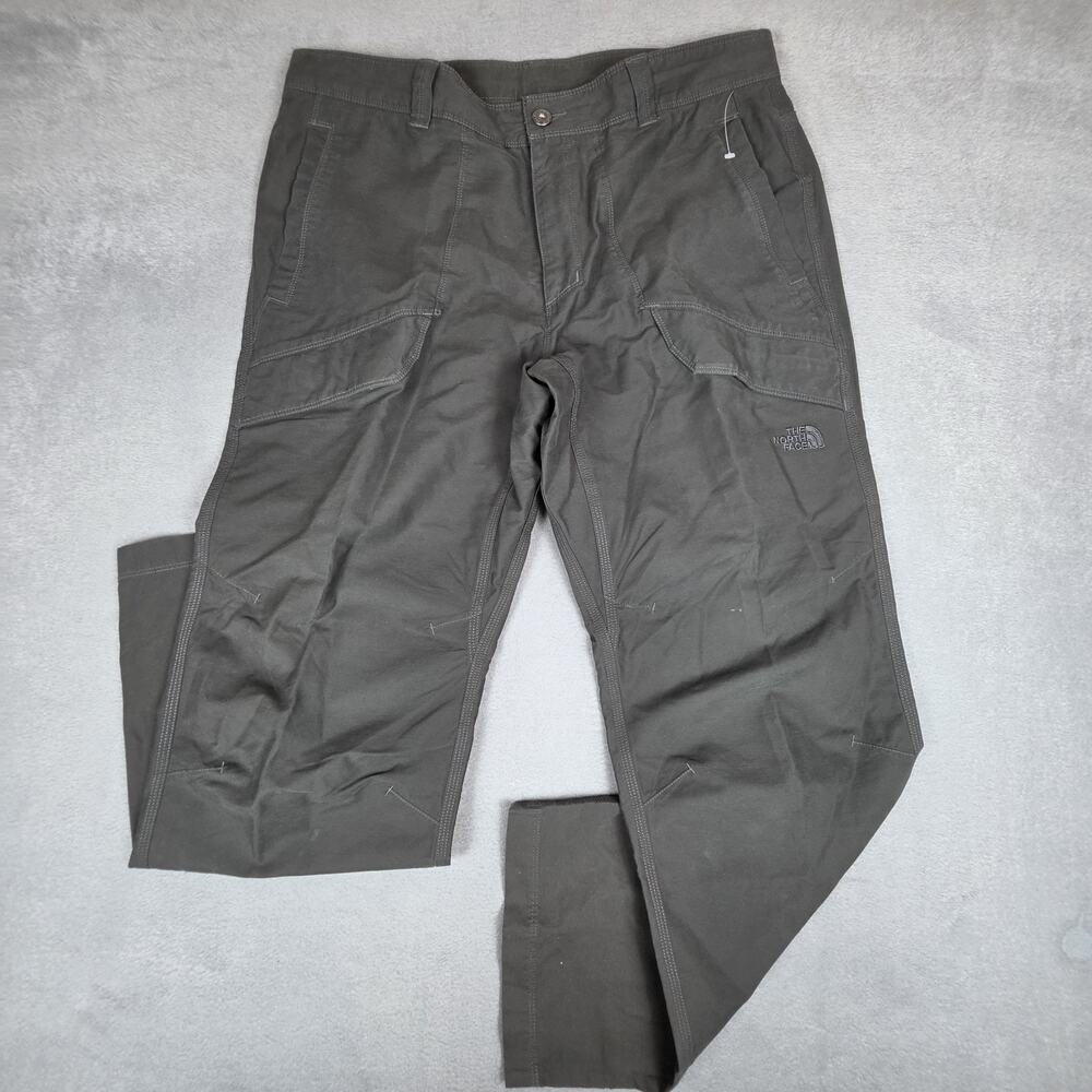 The North Face Mens Hiking Pants Size 36 Olive Green Trail Outdoor Utility Pants